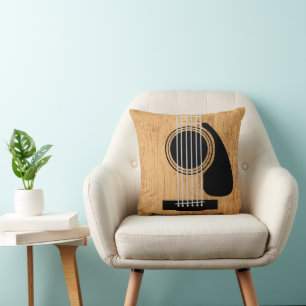 Aged Wooden Acoustic Guitar Cushion