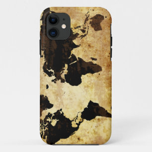 aged-world-map iPhone 11 case