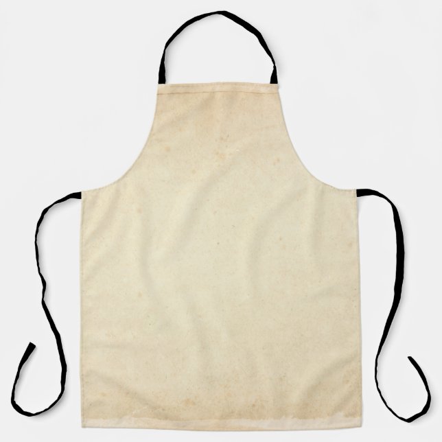 Aged Yellowed Paper Texture Apron (Front)