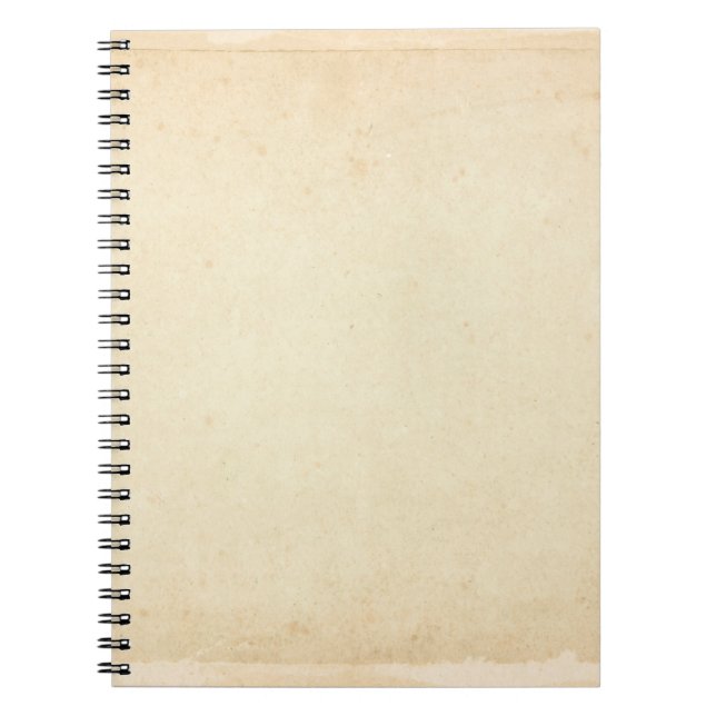 Aged Yellowed Paper Texture Notebook (Front)