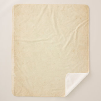 Aged Yellowed Paper Texture Sherpa Blanket
