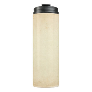 Aged Yellowed Paper Texture Thermal Tumbler