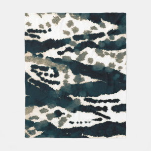 Aged Zebra Print. Grey Zebra Rough Print. Grey Zeb Fleece Blanket
