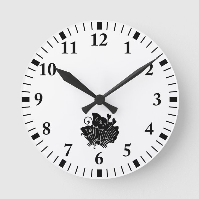 Ageha Butterfly Round Clock (Front)