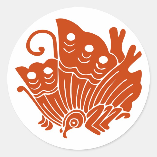 Ageha cho, Japan Classic Round Sticker (Front)