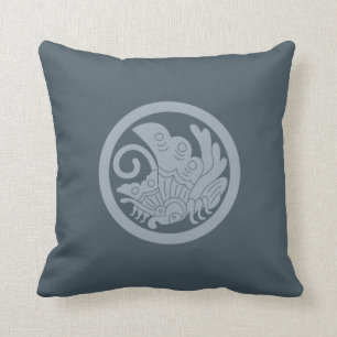 Agehachoo Japanese Mon Family Crest butterfly Cushion