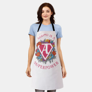 Ageing is a superpower birthday apron