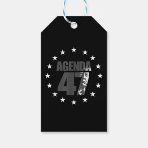 Agenda 47 Patriotic Trump Re-Election Campaign Des Gift Tags