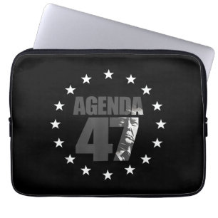 Agenda 47 Patriotic Trump Re-Election Campaign Des Laptop Sleeve