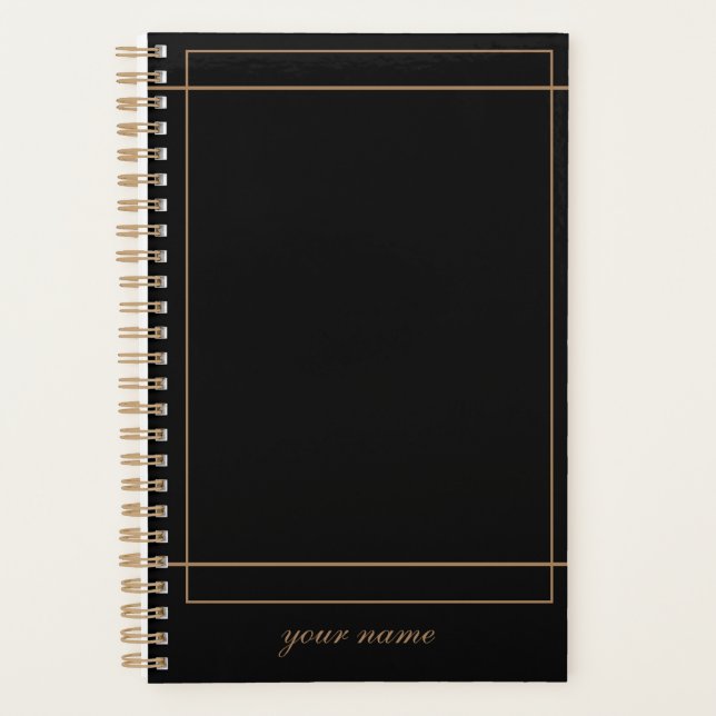 agenda personalizada negra (Front)