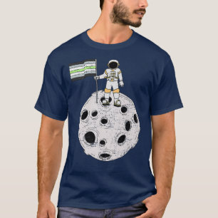 Agender Astronaut On Moon Agender Flag Premium T-S T-Shirt