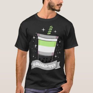 Agender Bubble Tea Agender Pride adventure mustang T-Shirt