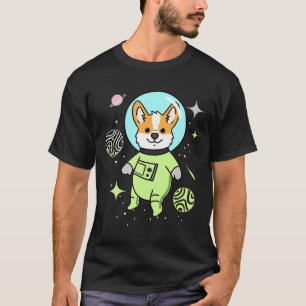Agender Corgi In Space Agender Pride T-Shirt