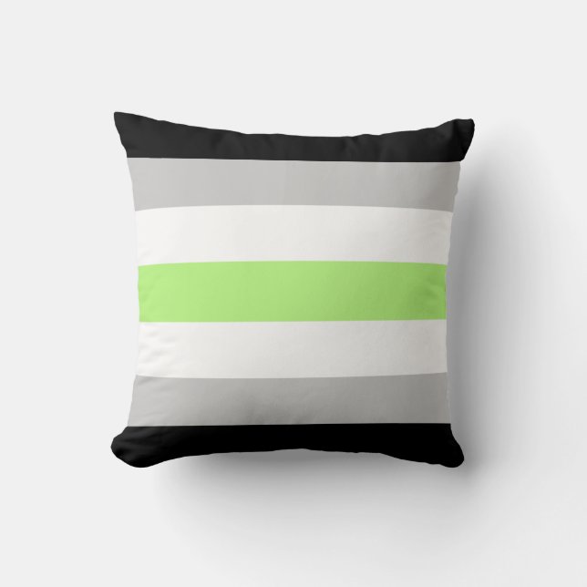 Agender Flag 16 x 16 Throw Pillow (Front)