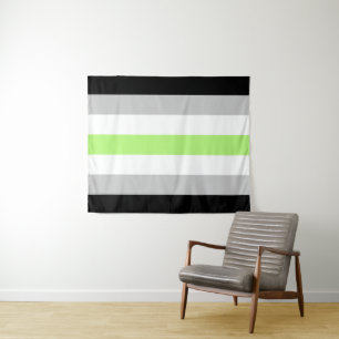 Agender Flag 50 x 60 Tapestry