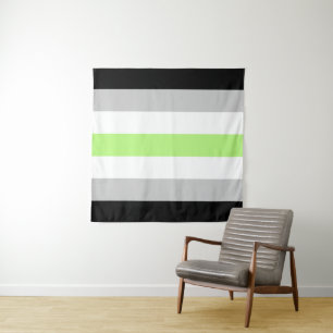 Agender Flag 57 x 57 Tapestry