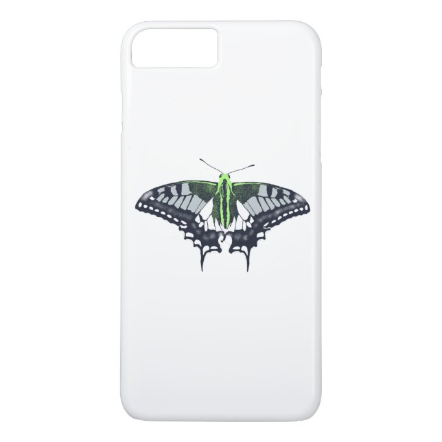 Agender Flag Swallowtail Butterfly Case-Mate iPhone Case (Back)