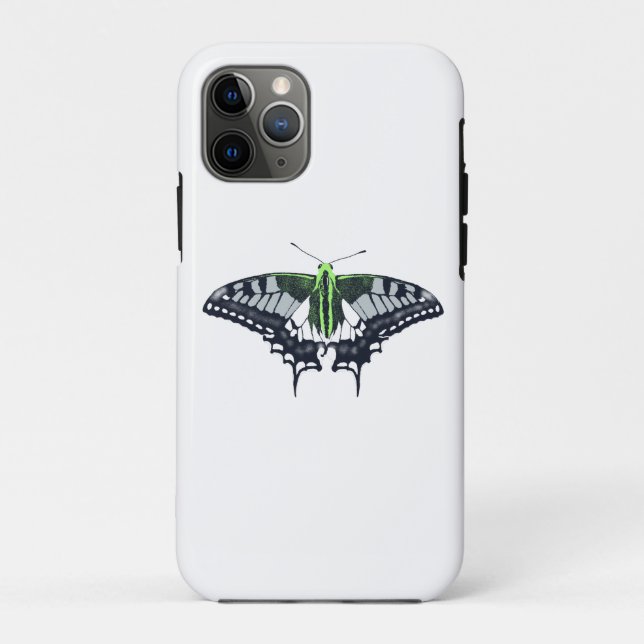 Agender Flag Swallowtail Butterfly Case-Mate iPhone Case (Back)