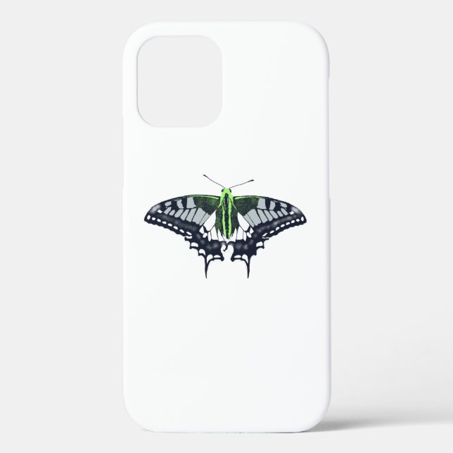 Agender Flag Swallowtail Butterfly Case-Mate iPhone Case (Back)