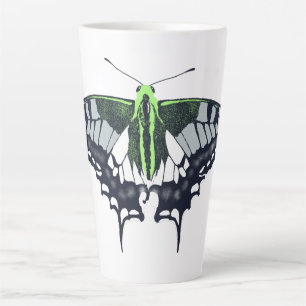 Agender Flag Swallowtail Butterfly Latte Mug