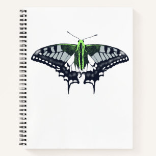 Agender Flag Swallowtail Butterfly Notebook