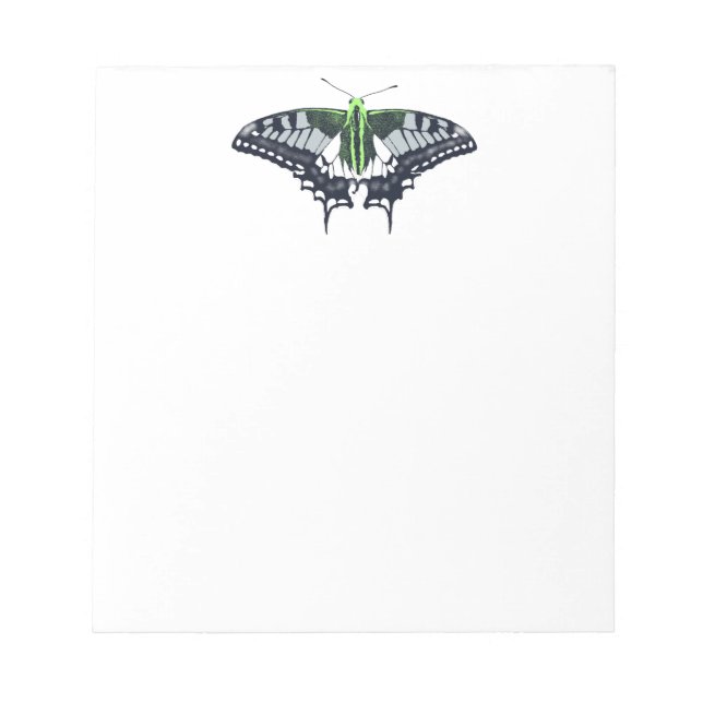 Agender Flag Swallowtail Butterfly Notepad (Front)