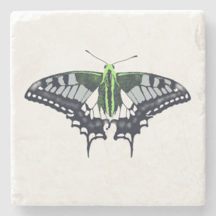 Agender Flag Swallowtail Butterfly Stone Coaster
