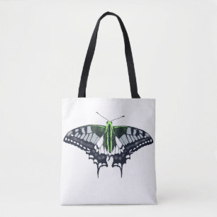 Agender Flag Swallowtail Butterfly Tote Bag
