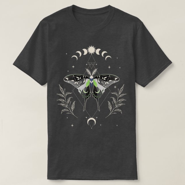 Agender Luna Moth Celestial  LGBT Pride Flag 1 T-Shirt (Design Front)