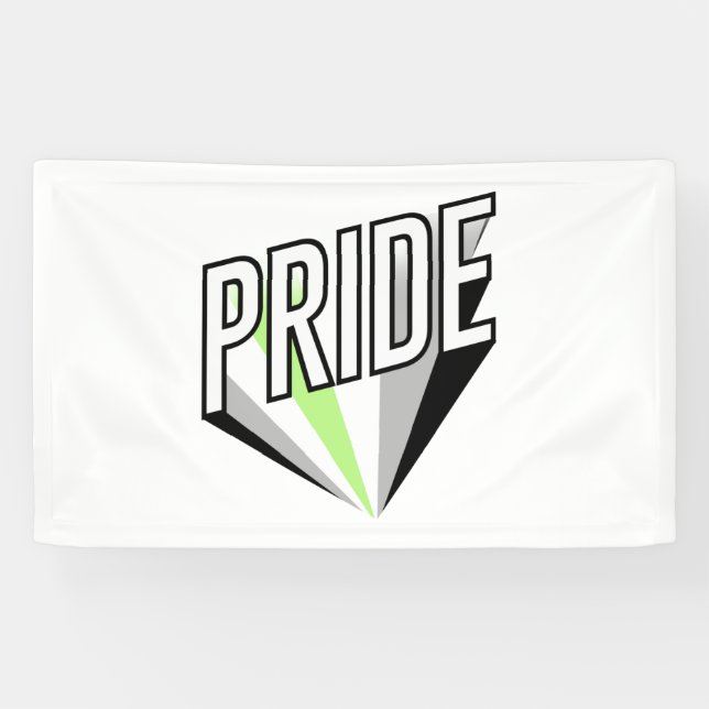 Agender Pride Burst Banner (Horizontal)