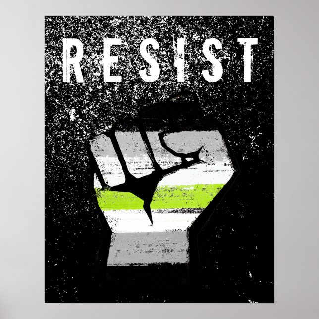 Agender Pride Fist Poster (Front)