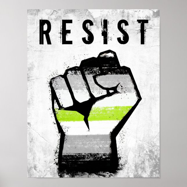 Agender Pride Fist Poster (Front)