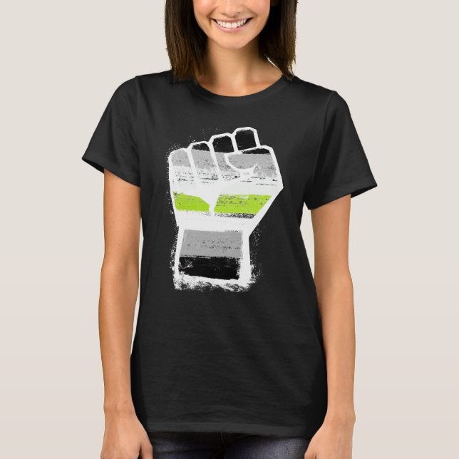 Agender Pride Fist T-Shirt (Front)