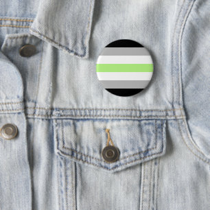 Agender Pride Flag – Agender Identity LGBTQIA+ 6 Cm Round Badge