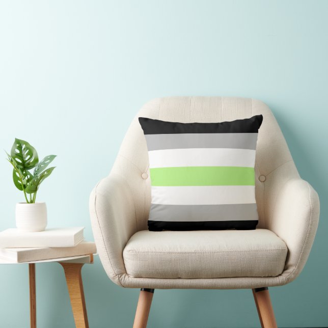 Agender Pride Flag – Agender Identity LGBTQIA+  Cushion (Chair)