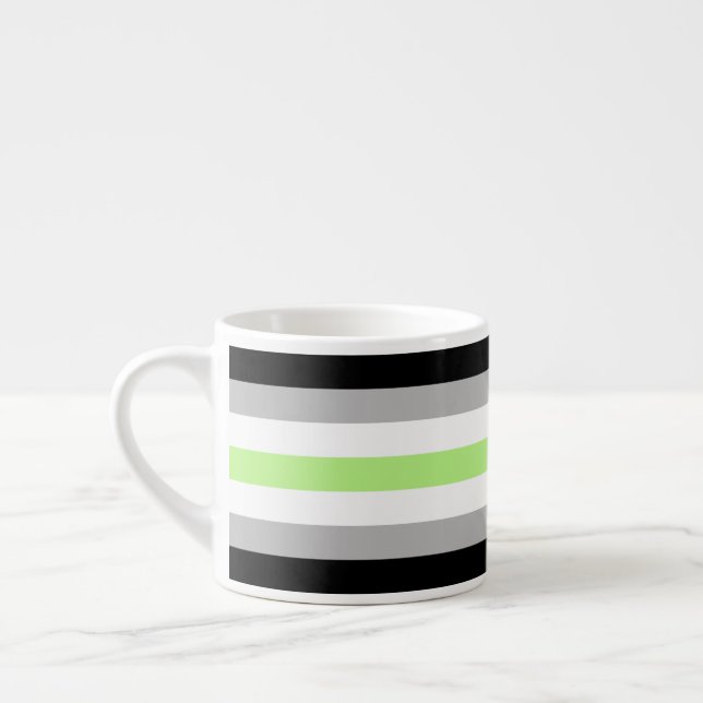 Agender Pride Flag – Agender Identity LGBTQIA+  Espresso Cup (Left)