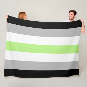 Agender Pride Flag – Agender Identity LGBTQIA+  Fleece Blanket