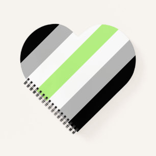Agender Pride Flag – Agender Identity LGBTQIA+  Notebook