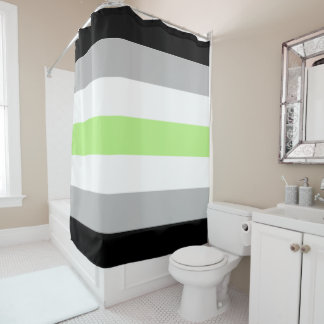 Agender Pride Flag – Agender Identity LGBTQIA+ Shower Curtain