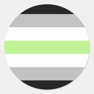 Agender Pride Flag Classic Round Sticker