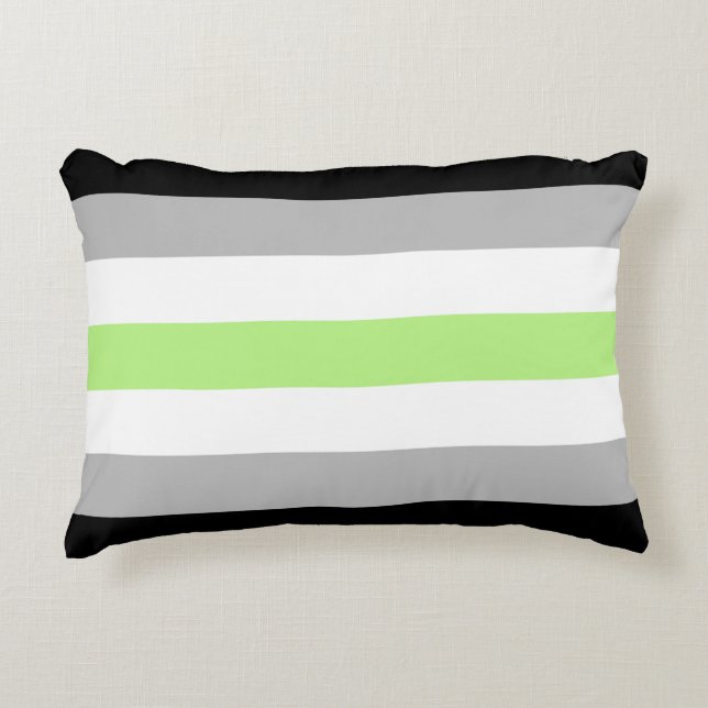Agender Pride Flag Decorative Cushion (Front)