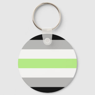 Agender Pride Flag Key Ring