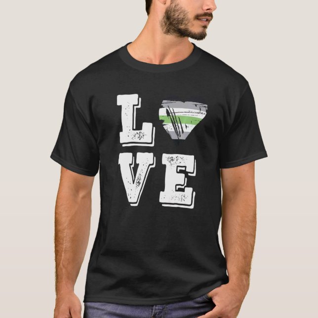 Agender Pride Flag Love Agender Flag   T-Shirt (Front)