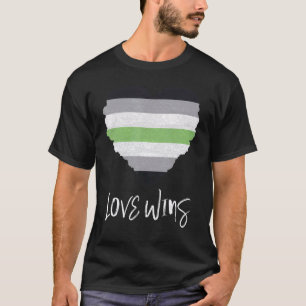 Agender Pride Flag Love Wins Agender Flag T-Shirt