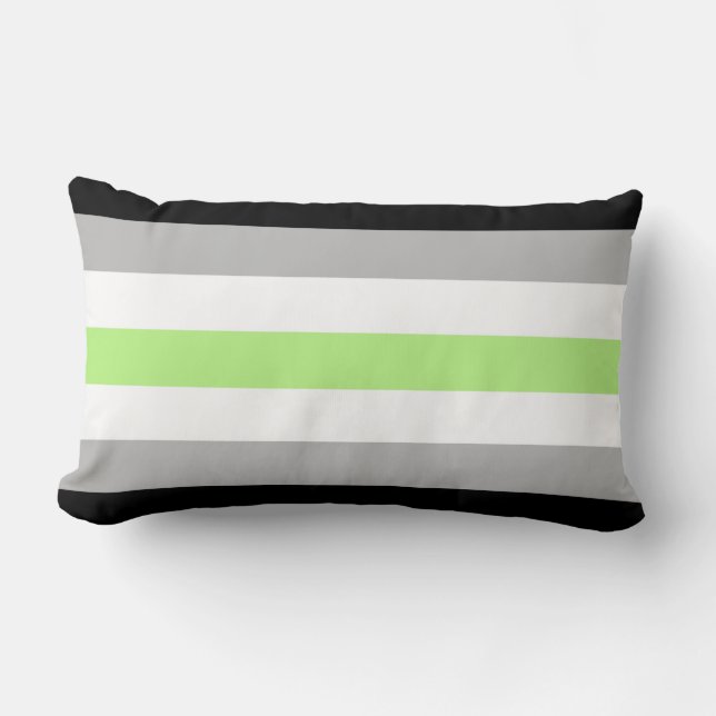 Agender Pride Flag Lumbar Cushion (Front)