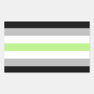Agender Pride Flag Rectangular Sticker