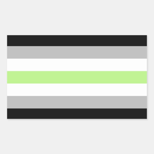 Agender Pride Flag Rectangular Sticker (Front)
