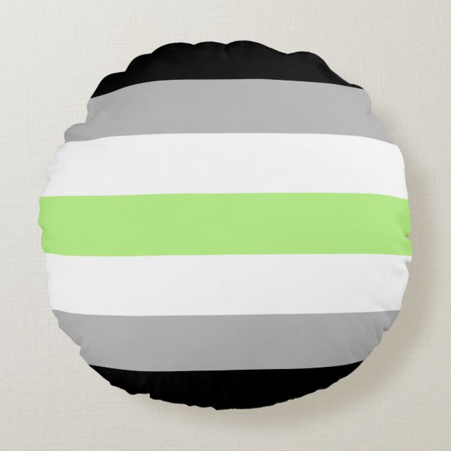 Agender Pride Flag Round Cushion (Front)
