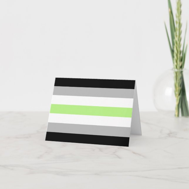 Agender Pride Flag Thank You Card (Front)