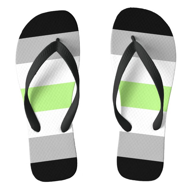 Agender Pride Flag Thongs (Footbed)
